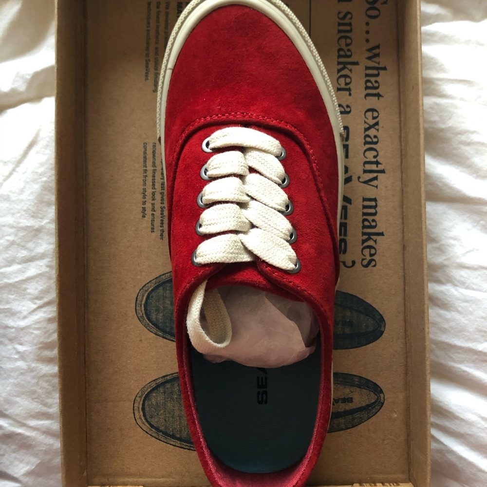 SeaVees Red Suede Sneakers
